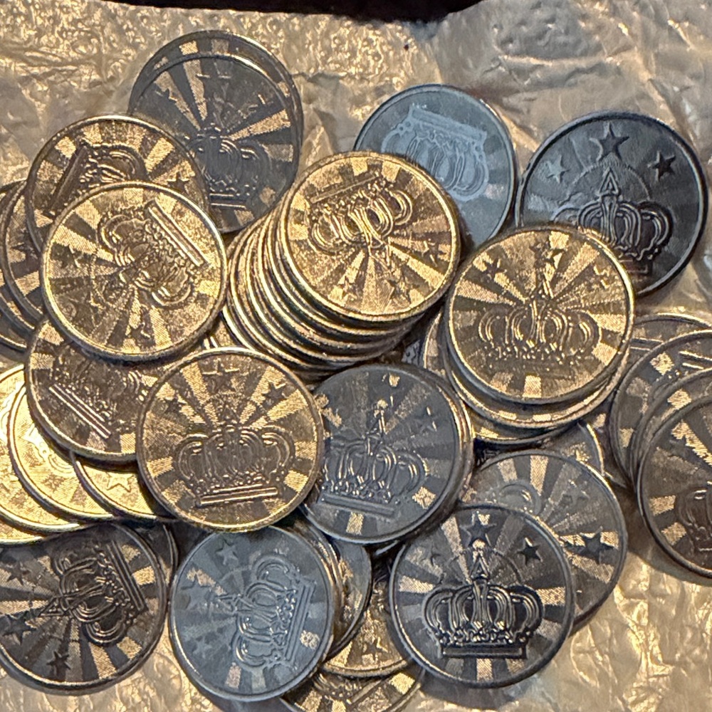50 Silver Colored Crown Coins